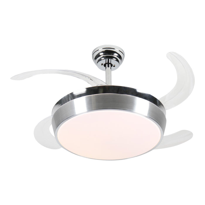 Windora Aether 42" Brushed Steel DC Ceiling Fan w/ 3CCT LED Remote Control