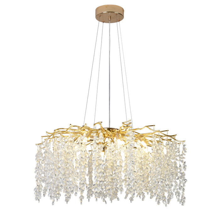 Golden Wisteria Crystal Chandelier 80cm