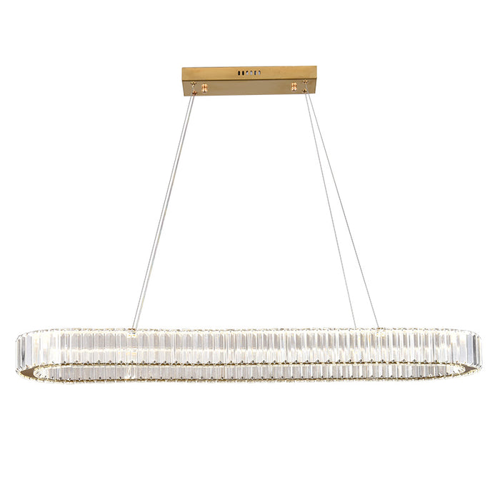 Crystal Wave Linear Chandelier 100/150cm Gold/Silver