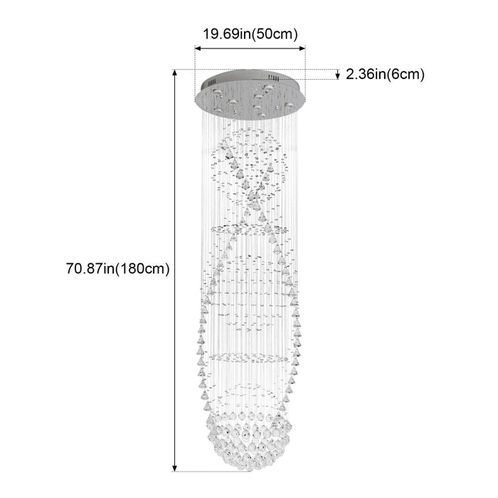 Marcellia Teardrop Chandelier 3CCT – 50cm / 60cm / 80cm