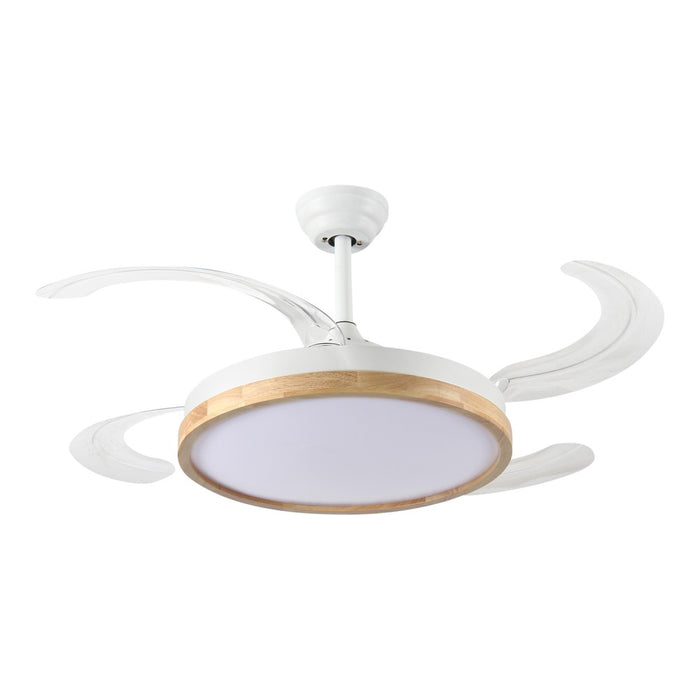 Windora Brielle 42" Wood Accent DC Ceiling Fan w/ 3CCT LED Remote Control