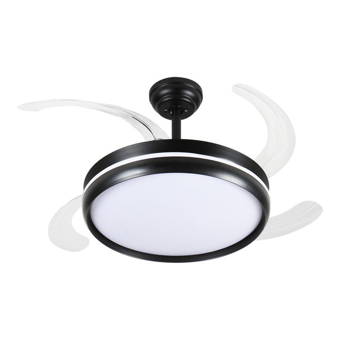 Windora Cyra 42" Black Halo DC Ceiling Fan w/ 3CCT LED Remote Control
