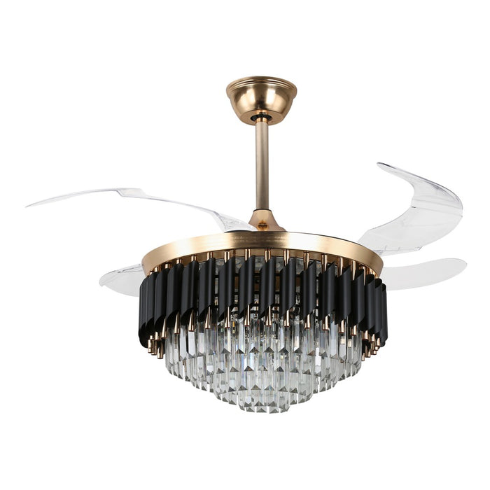 Windora Zephira 42" Crystal Chandelier DC Ceiling Fan w/ 3CCT LED Remote