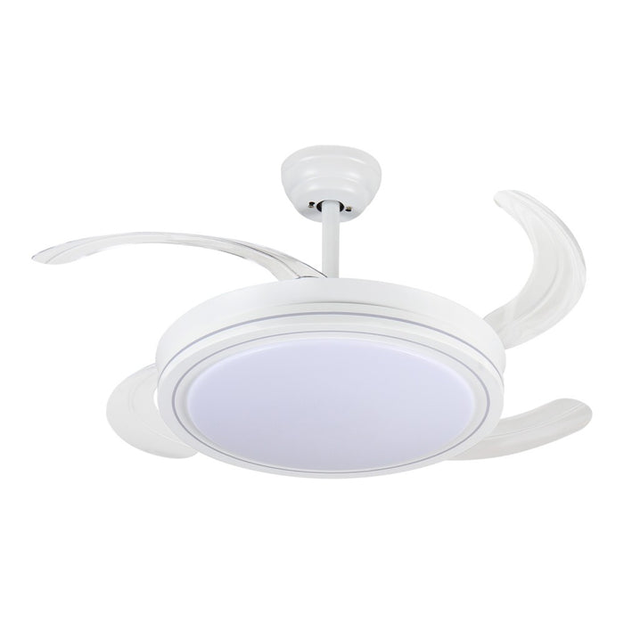 Windora Celeste 42" White Minimalist DC Ceiling Fan w/ 3CCT LED Remote Control
