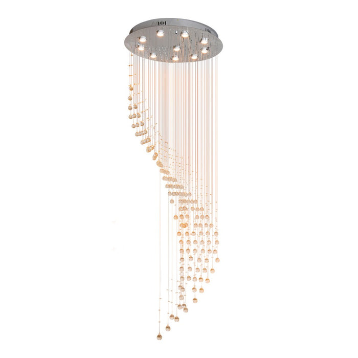 Aralyn Spiral Drop Crystal Chandelier 3CCT – 50cm / 70cm / 80cm
