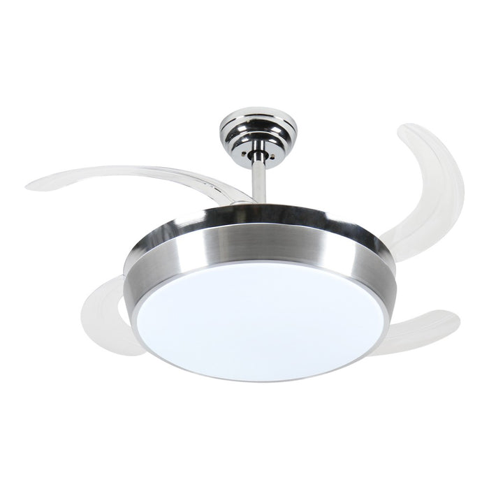 Windora Aether 42" Brushed Steel DC Ceiling Fan w/ 3CCT LED Remote Control