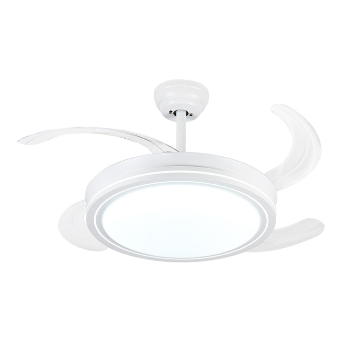Windora Celeste 42" White Minimalist DC Ceiling Fan w/ 3CCT LED Remote Control