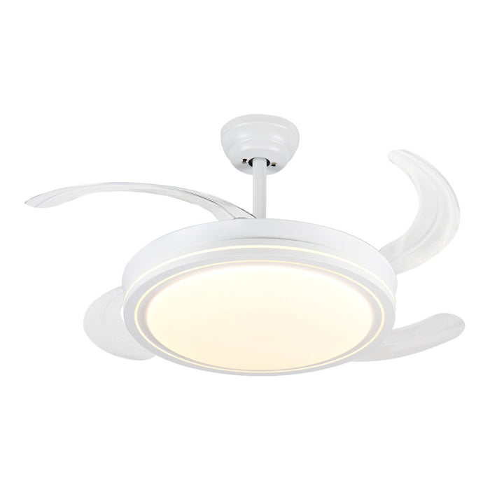 Windora Celeste 42" White Minimalist DC Ceiling Fan w/ 3CCT LED Remote Control