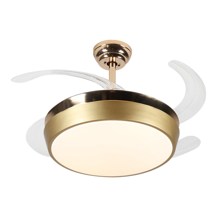 Windora Solara 42" Gold Rim DC Ceiling Fan w/ 3CCT LED Remote Control