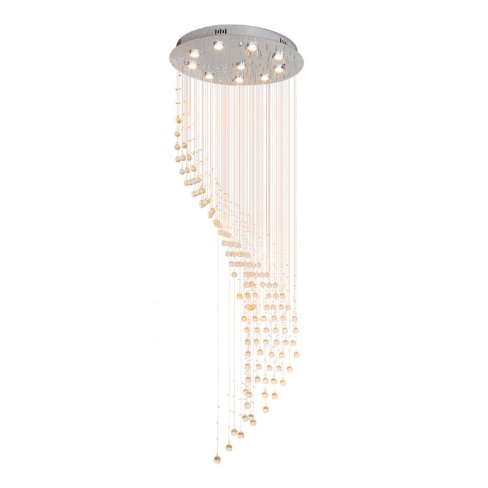 Aralyn Spiral Drop Crystal Chandelier 3CCT – 50cm / 70cm / 80cm