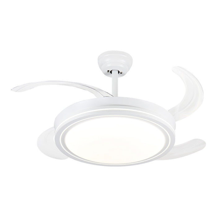 Windora Celeste 42" White Minimalist DC Ceiling Fan w/ 3CCT LED Remote Control