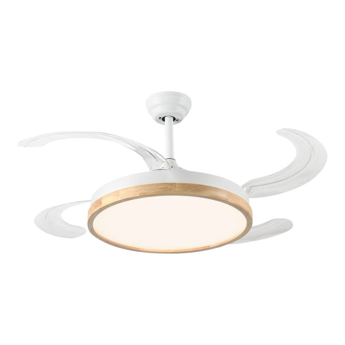 Windora Brielle 42" Wood Accent DC Ceiling Fan w/ 3CCT LED Remote Control