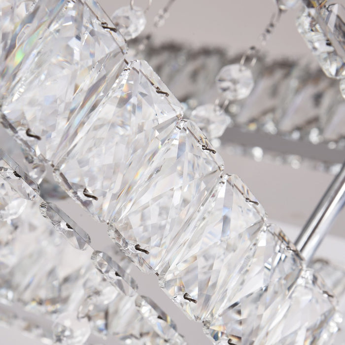 Mira 80W Tri-Colour Dimmable Crystal Chandelier – 62cm