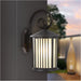 Barcelona exterior wall sconce lantern with frosted glass, matte black, IP44