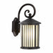 Barcelona exterior wall sconce lantern with frosted glass, matte black, IP44