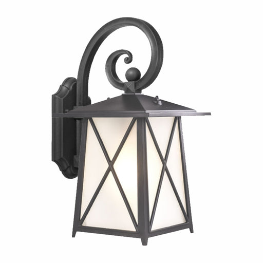 Athens traditional exterior wall lantern in matte black, IP44