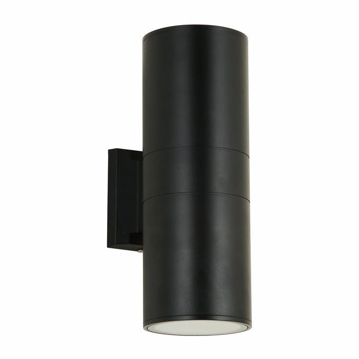 Sydney Modern Cylinder Exterior Wall Light Up & Down Beam Matte Black E27 IP54