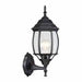 Madrid exterior wall sconce lantern with clear glass, matte black, IP44