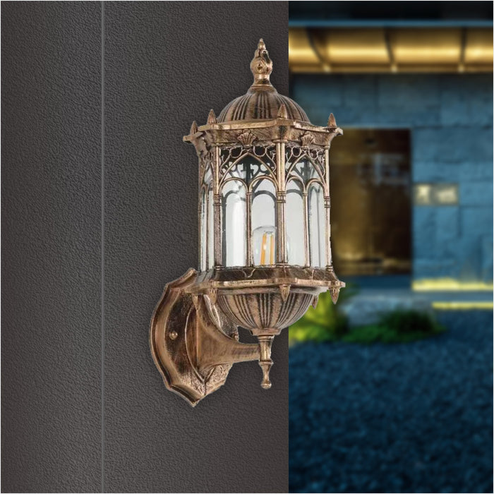 Venice antique bronze exterior wall light, IP54