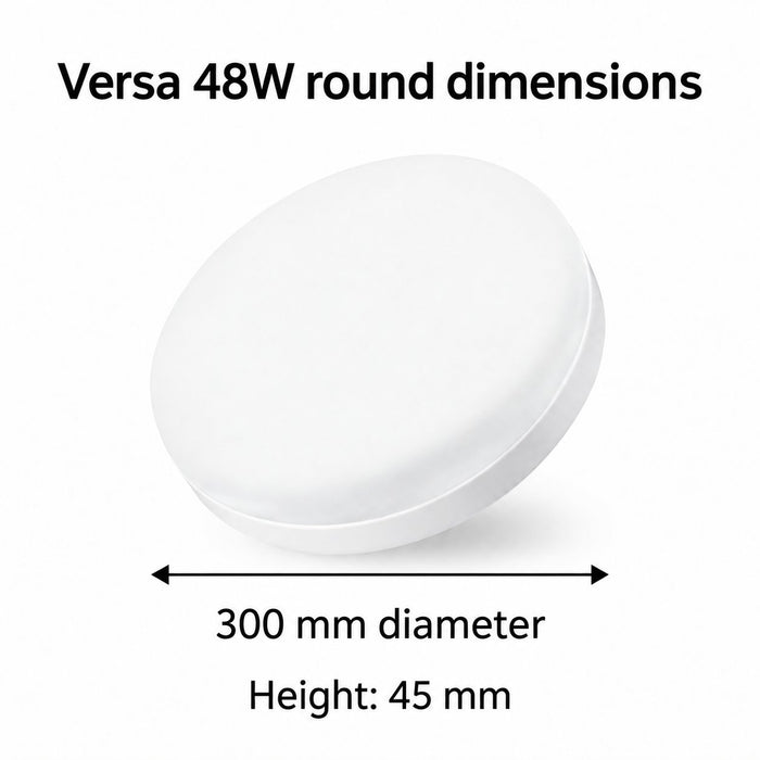 Versa 48W round fitting, 300 mm diameter and 45 mm height