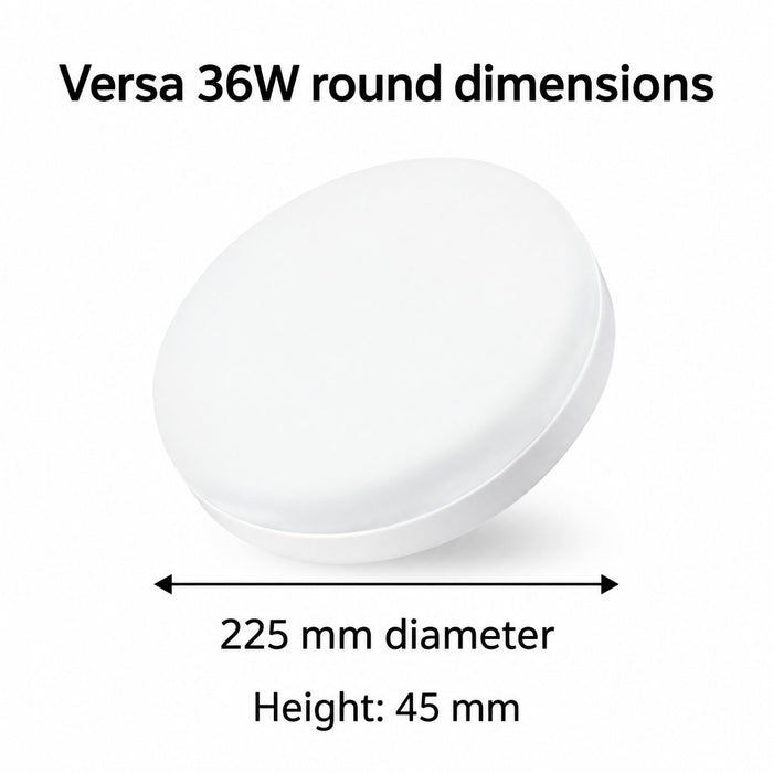 Versa 36W round fitting, 225 mm diameter and 45 mm height