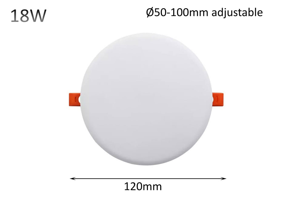 10W/18W 3D Frameless Adjustable LED Downlight 6500K