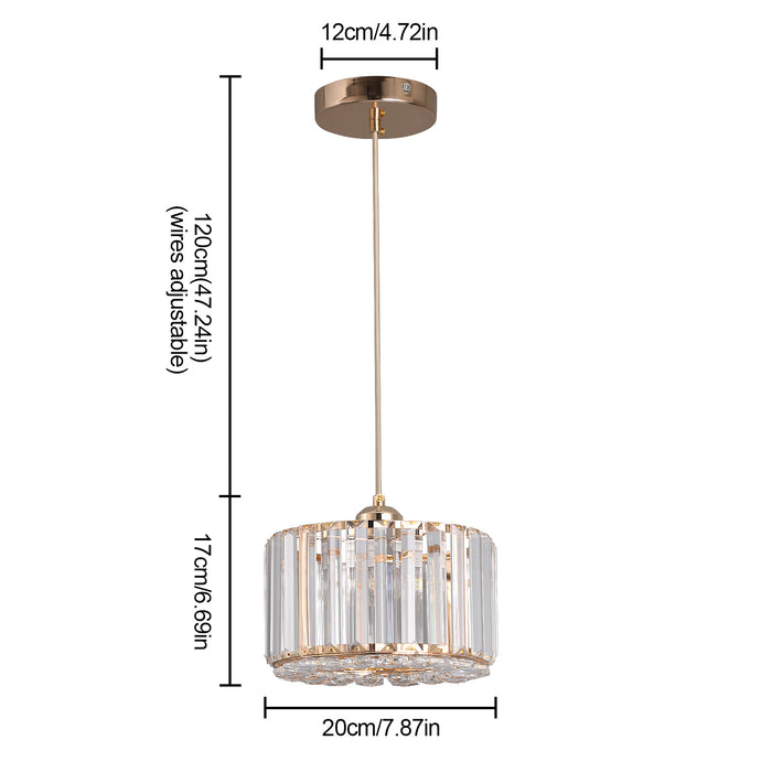 Crystal Pendant Light 3CCT Dining Kitchen Island Ceiling Light Bulb Included