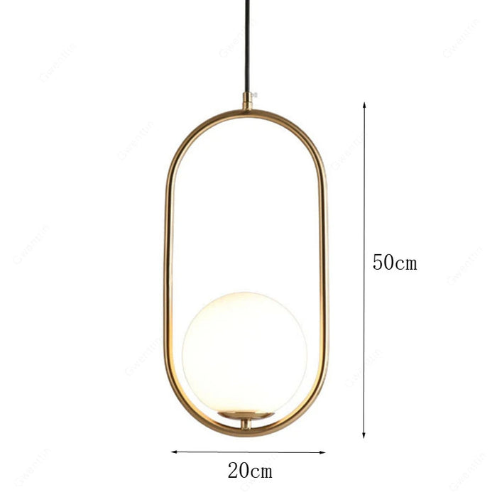 Aalto Brass Globe Pendant Light