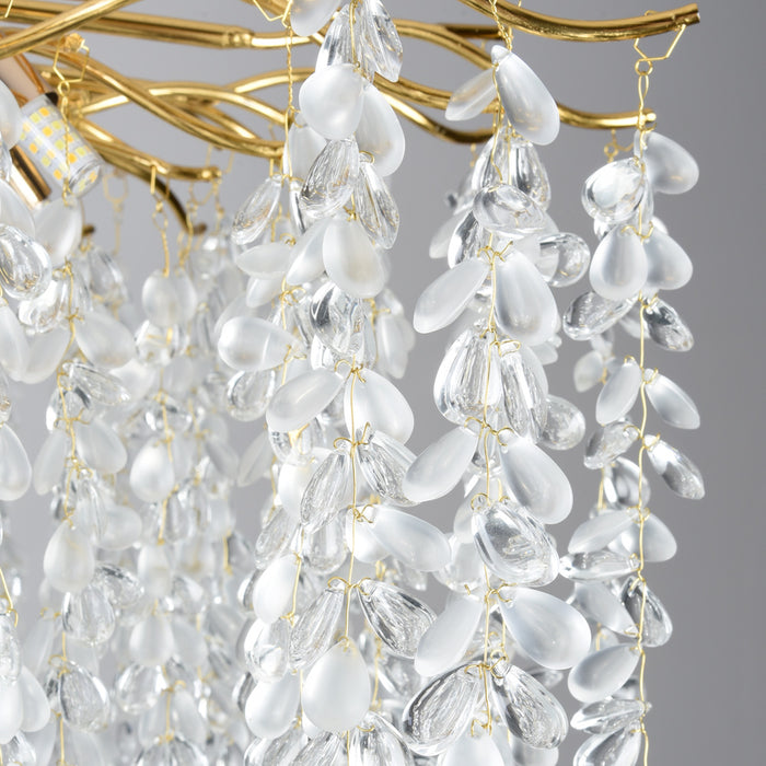 Golden Wisteria Crystal Chandelier