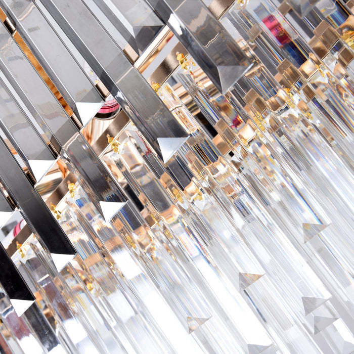 Noelle 8-Light Linear Crystal Chandelier 90cm