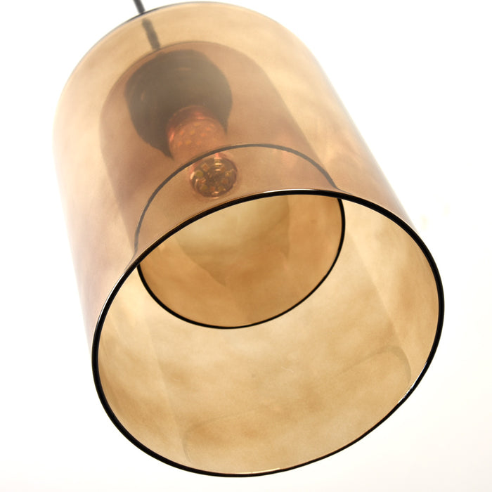 Amber Glass Dome Pendant