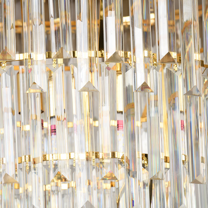Aria 23-Light Gold Crystal Tiered Chandelier – 80cm