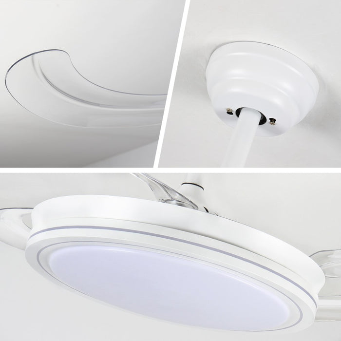 Windora Celeste 42" White Minimalist DC Ceiling Fan w/ 3CCT LED Remote Control