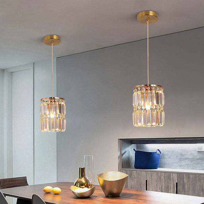 Crystal Pendant Light 3CCT Dining Kitchen Island Ceiling Lamp Bulb Included