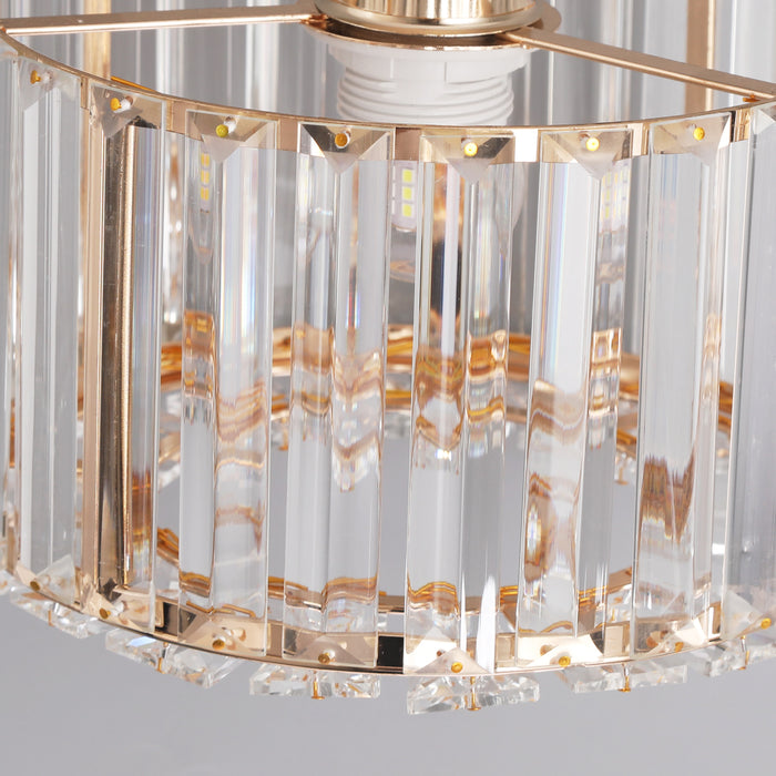 Crystal Pendant Light 3CCT Dining Kitchen Island Ceiling Light Bulb Included