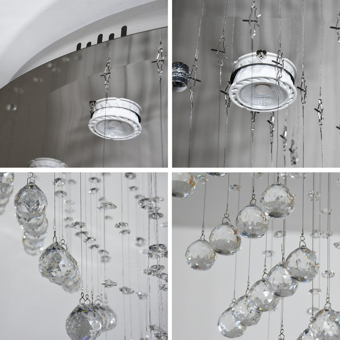 Aralyn Spiral Drop Crystal Chandelier 3CCT – 50cm / 70cm / 80cm