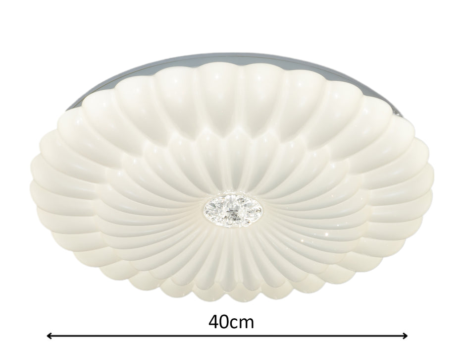 Elvia 24W Tri-Colour Dimmable Ceiling Oyster Light