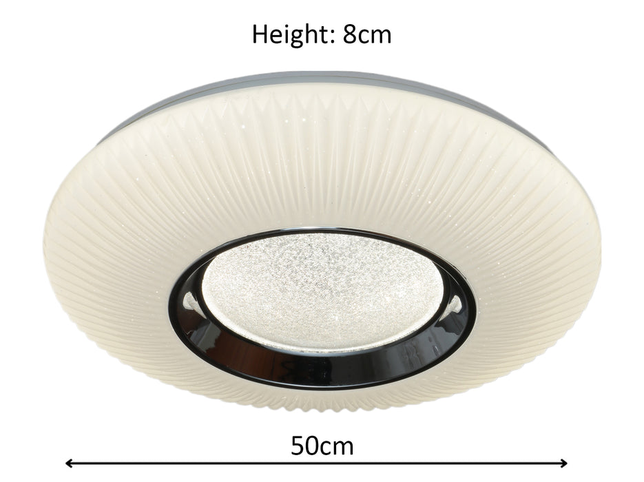 Mirona 36W Tri-Colour Dimmable Ceiling Oyster Light
