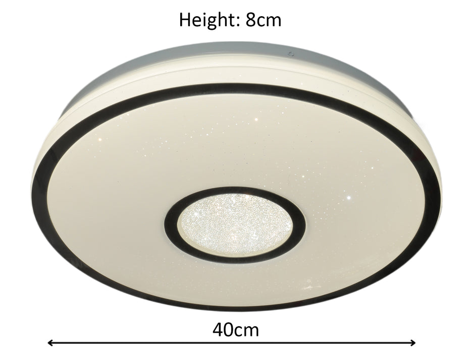 Vero 24W Tri-Colour Dimmable Ceiling Oyster Light