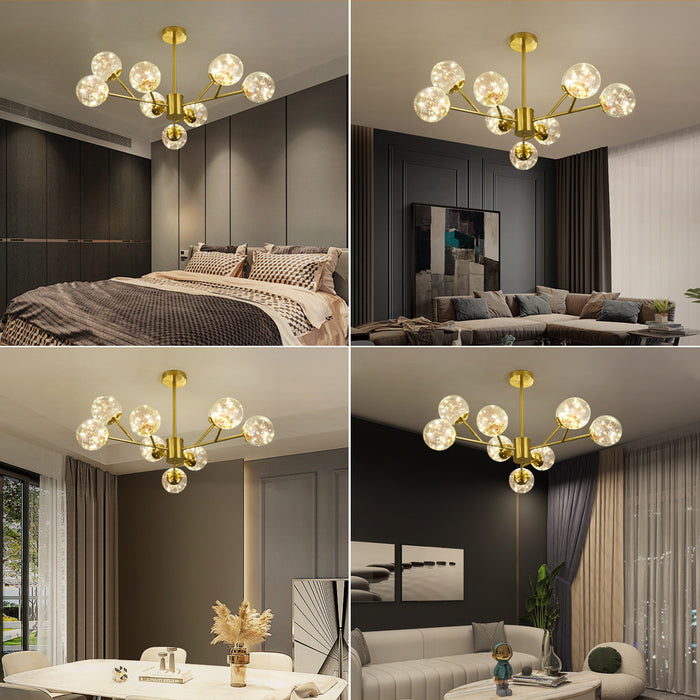 9/12 Orb Nordic LED 3CCT Ceiling Chandelier