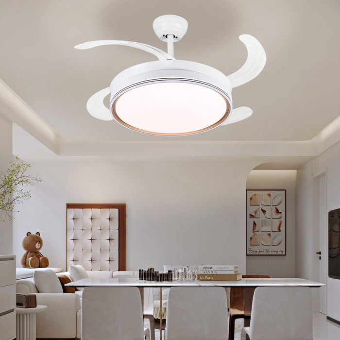 Windora Luno 42" Retractable Blade DC Ceiling Fan w/ 3CCT LED Remote Control