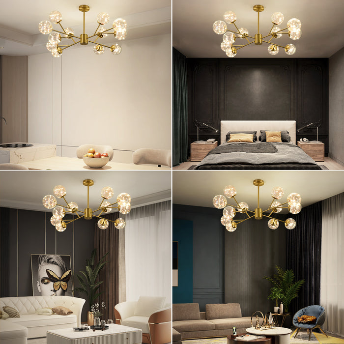 9/12 Orb Nordic LED 3CCT Ceiling Chandelier