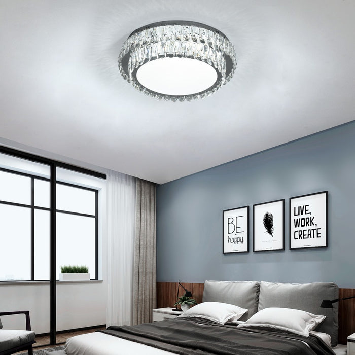 Virelle 60W Tri-Colour Dimmable Crystal Chandelier