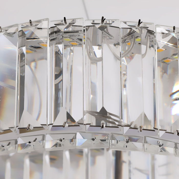 Crystal Wave Linear Pendant 100/150cm Gold/Silver