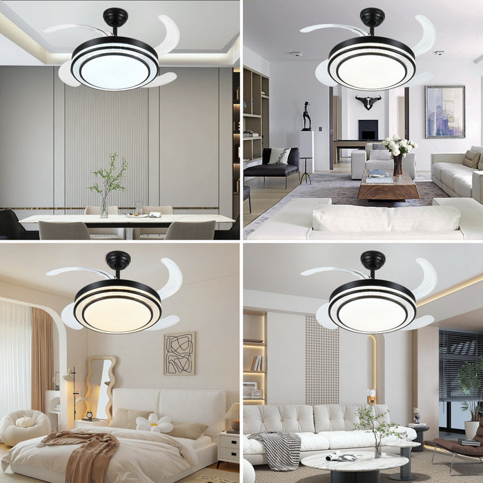 Windora Elvina 42" Modern DC Ceiling Fan w/ 3CCT LED Remote Control
