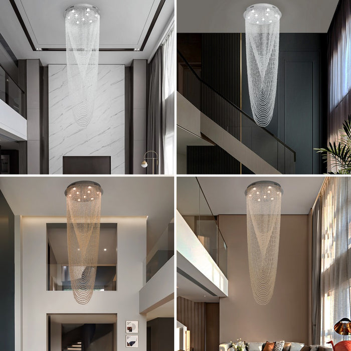 Virella Draped Beaded Chandelier 45W 3CCT – 60cm