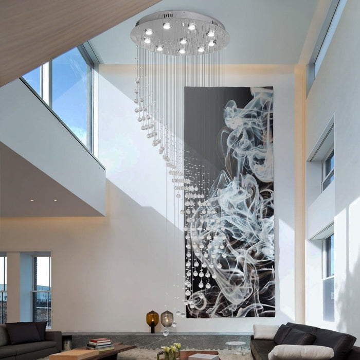 Aralyn Spiral Drop Crystal Chandelier 3CCT – 50cm / 70cm / 80cm