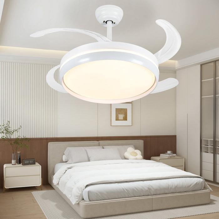 Windora Lyric 42" White Halo DC Ceiling Fan w/ 3CCT LED Remote Control