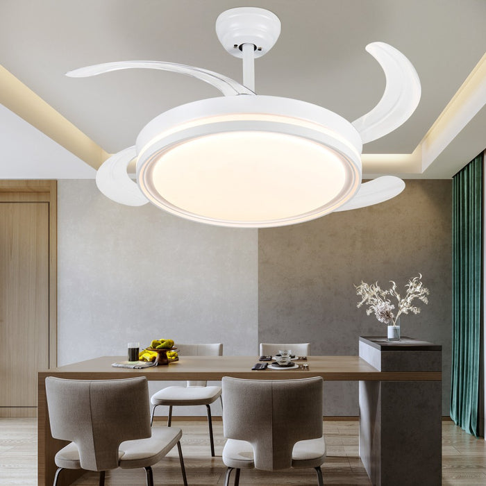 Windora Thalora 42" Modern DC Ceiling Fan w/ 3CCT LED Remote Control