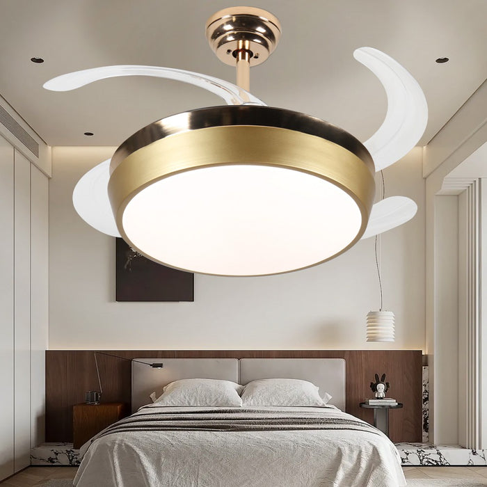 Windora Solara 42" Gold Rim DC Ceiling Fan w/ 3CCT LED Remote Control